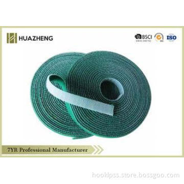 Green Waterproof Double Sided Velcro Tape , Back To Back Ta